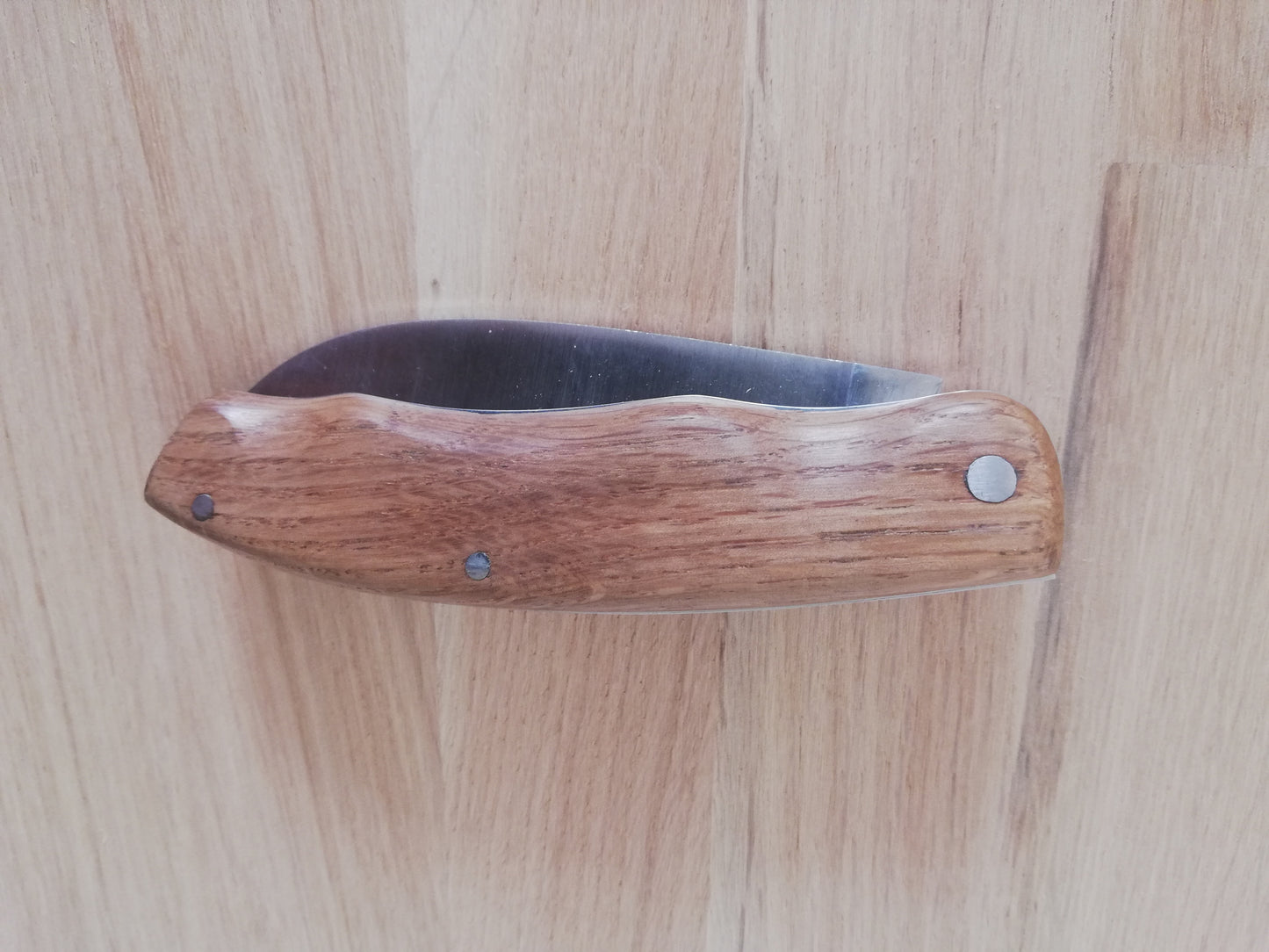 Couteau pliant | couteau de poche artisanal vieux Chêne